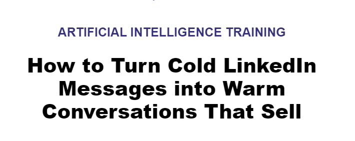 Cold Messaging To Conversions Webinar