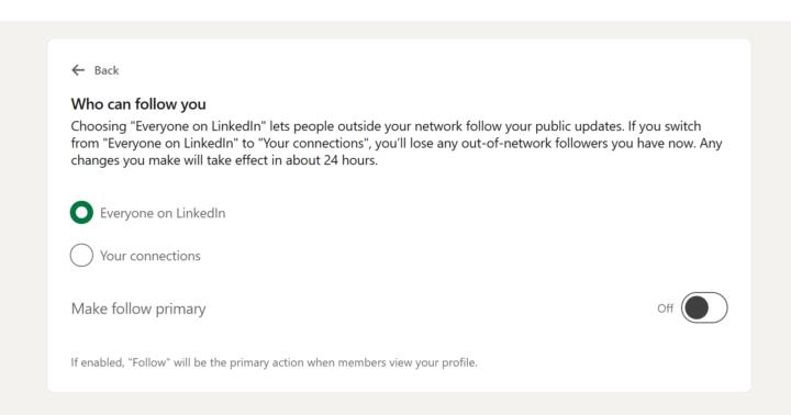 To Enable Or Not Follow