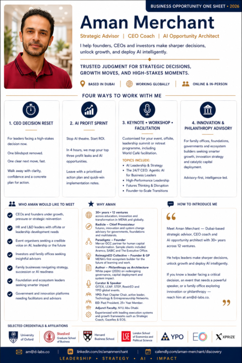 Business Networking - One Pager