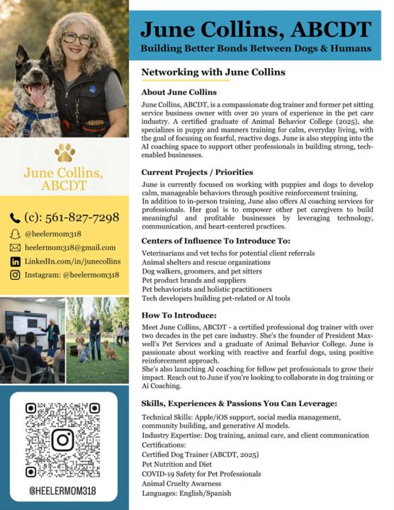 Need feedback on my Networking One Sheet