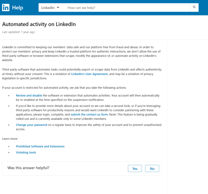 "Important Notice from LinkedIn". Trouble coming❓