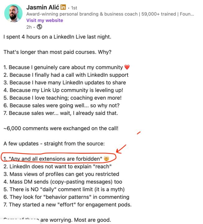 🖐️Be Careful with All Extenstions using LinkedIn Friends!❓