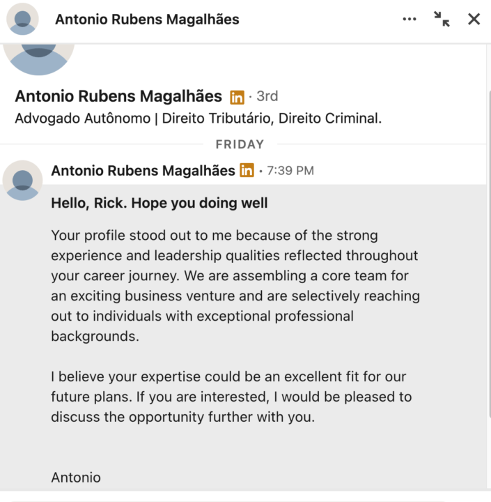 OMG I was contacted about a Great JOB!