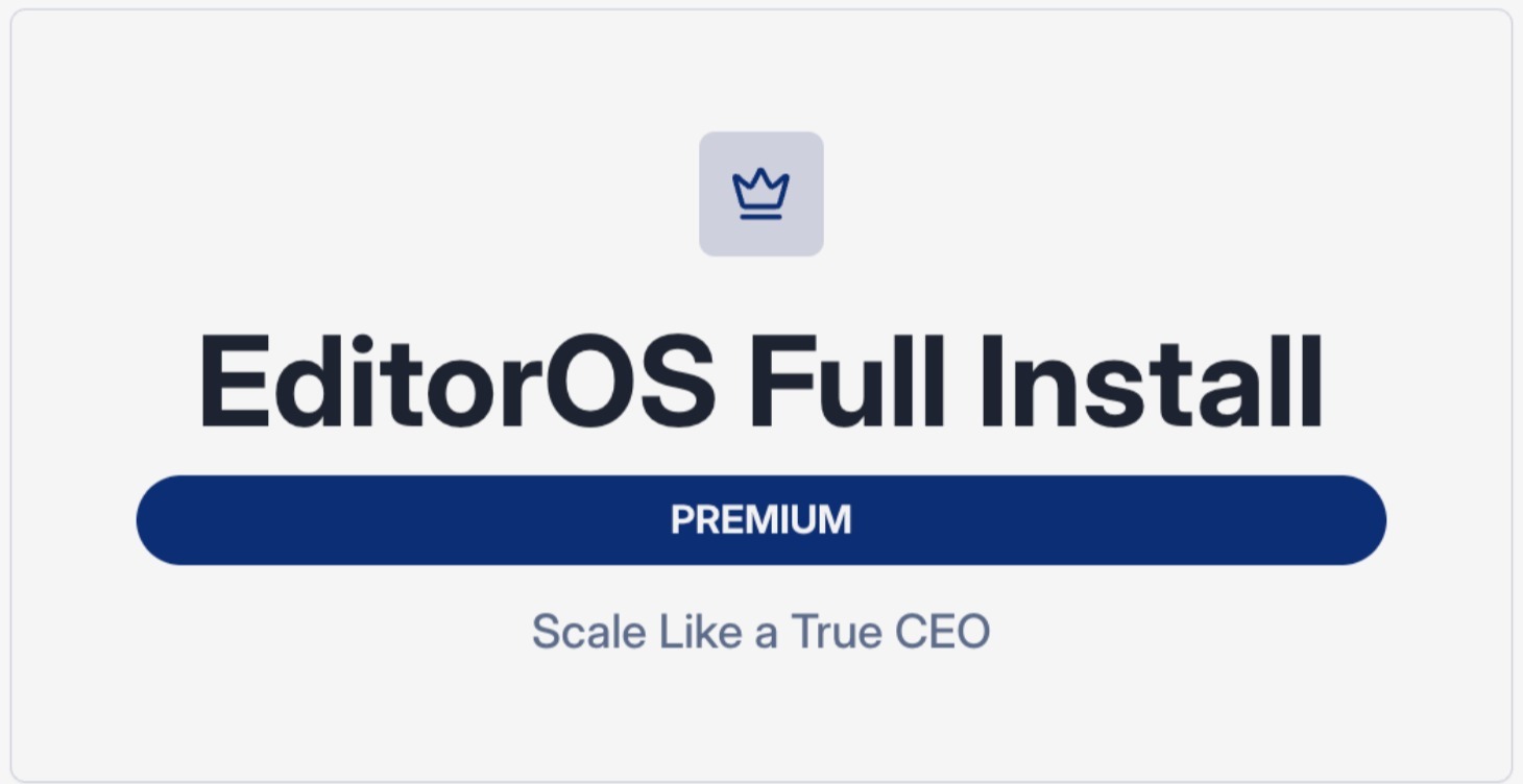 EditorOS – Full Install