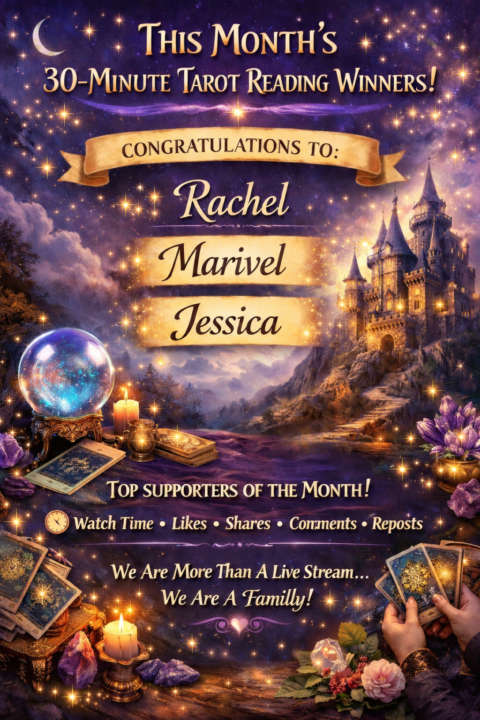 👑✨ This Month’s FREE 30-Minute Tarot Reading Winners ✨👑