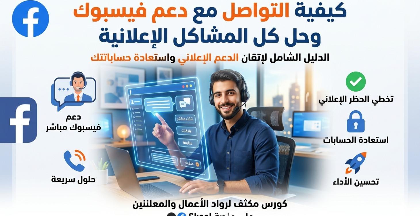كيفية التواصل مع دعم فيسبوك وحل كل مشاكل الإعلانات