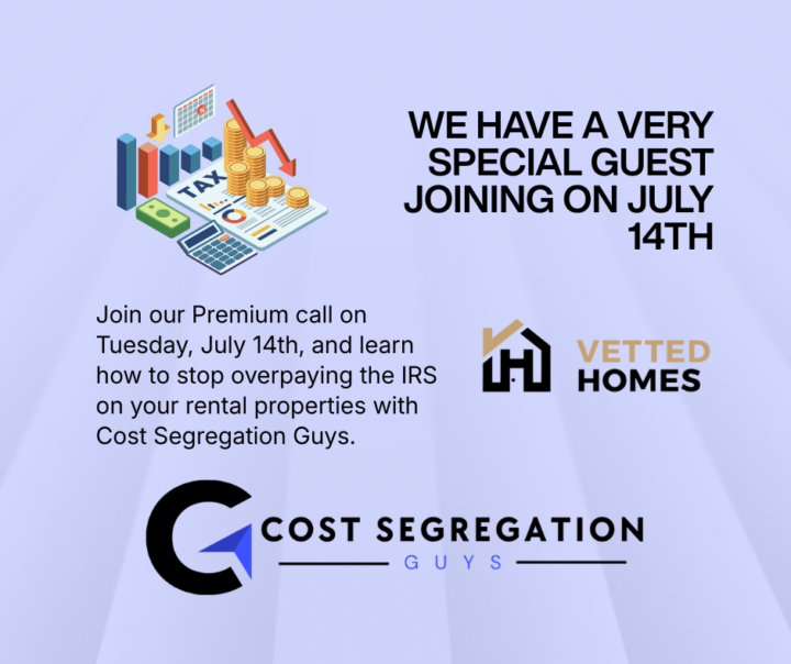 🙌 Cost Segregation Guys are joining our premium call Next Tuesday!