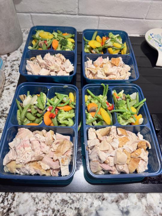 Meal prepping for my work lunches 
