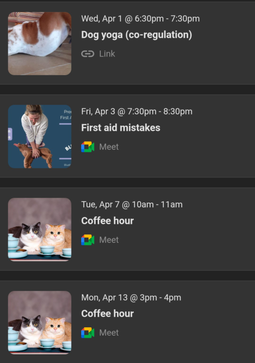 What's on in April? 