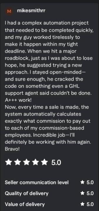  What a GoHighLevel support agent said couldn't be done.