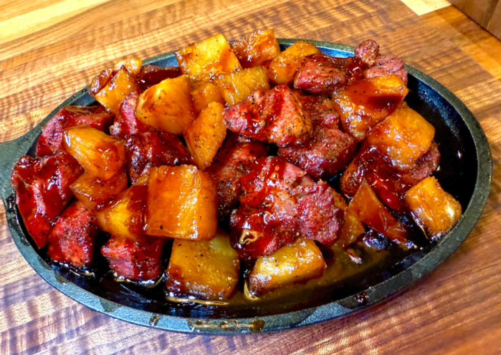 🍍 Sweet & Savory Teriyaki Pork Steak Nuggets (Drum Smoker Recipe)