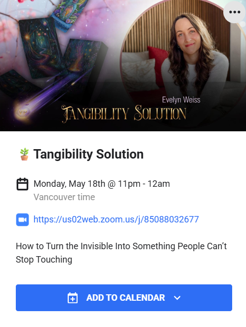 🪴Tangibility Solution with Evelyn Weiss