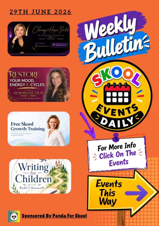 The Latest Skool Events Weekly Bulletin Is Out