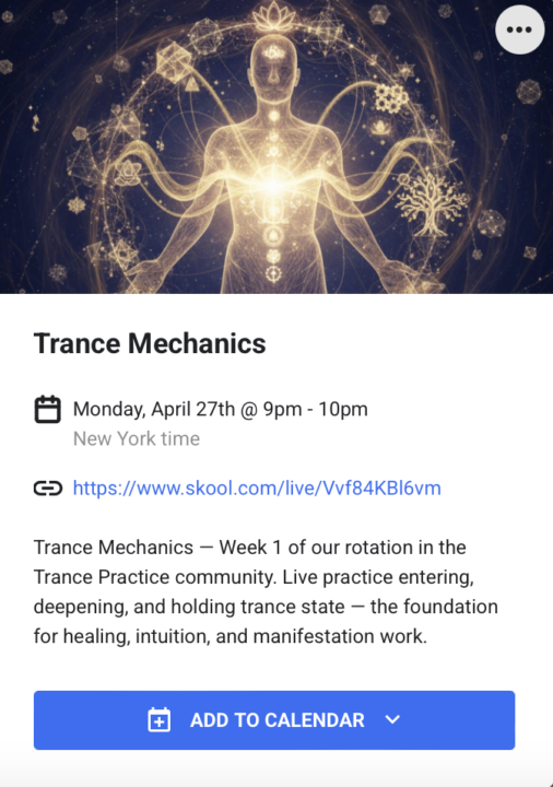 27 April: Trance Mechanics