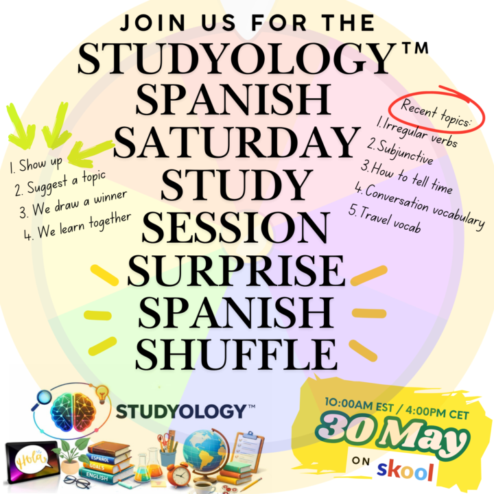 Study Spanish with STUDYOLOGY™️!