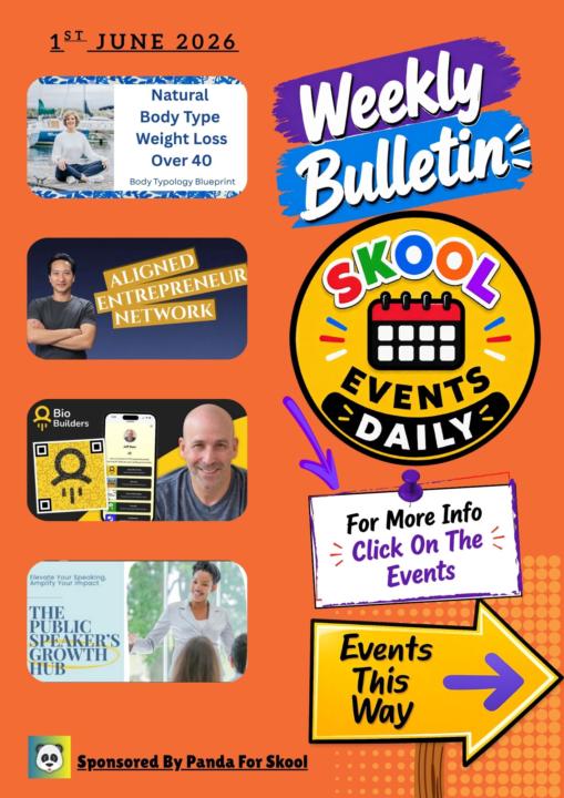 🔥 THIS WEEK’S SKOOL EVENTS BULLETIN IS LIVE 🔥