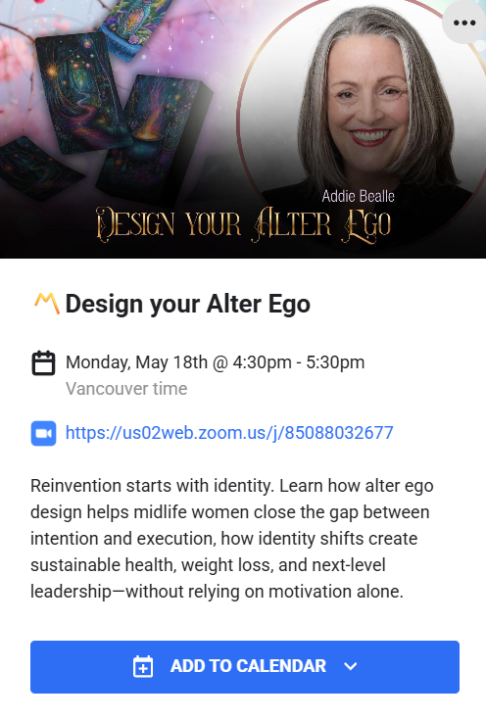〽️Design your Alter Ego with Addie Beale 
