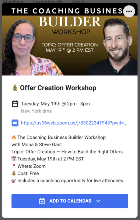 19th of May - Offer Creation Workshop - Free to attend! 