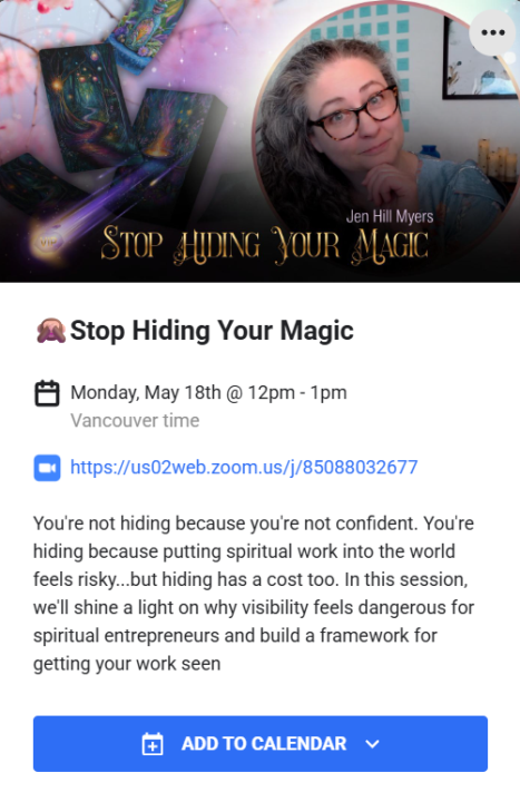   🙈Stop Hiding Your Magic with Jen Hill Myers