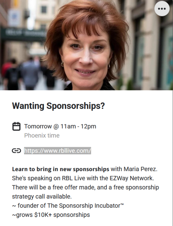 April 27, 2026: Wanting Sponsorships?