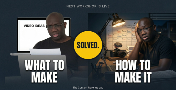 Live workshop for professionals building YouTube channels around their expertise