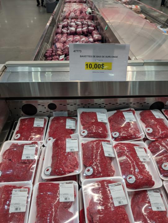 Rabais sur la bavette de boeuf chez Cosco