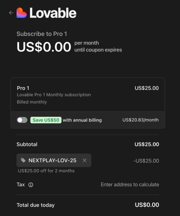 Try the Lovable Pro plan for FREE using this promo code