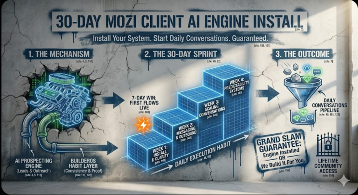 Install Your AI Client Engine in 7 Days and Start Daily Conversations — Guaranteed.