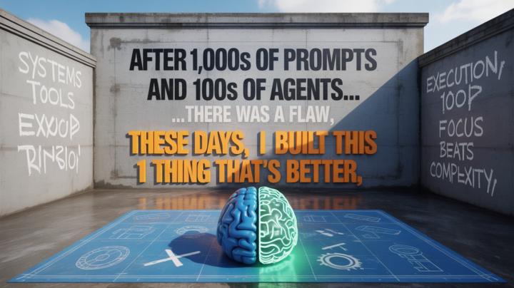 After creating 1000s of prompts and 100s of agents, there was a flaw. These days, I built this 1 thing that is better! ⬇️