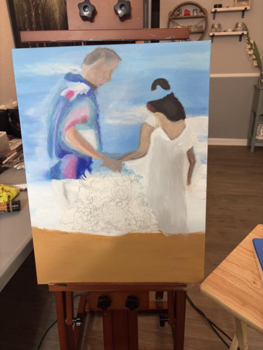 Wedding Painting Progress