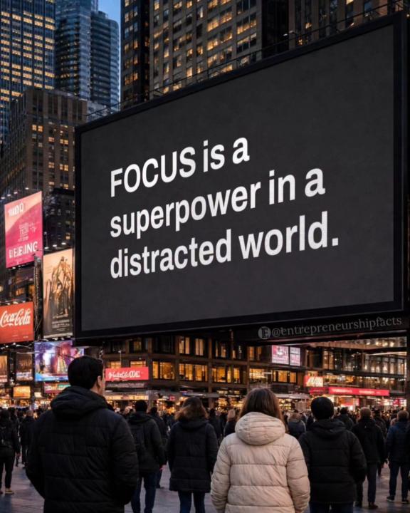 Focus is a superpower in a distracted world!