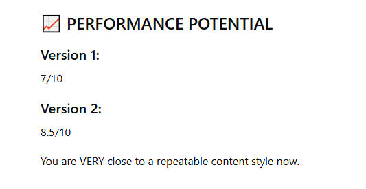 Reel performance