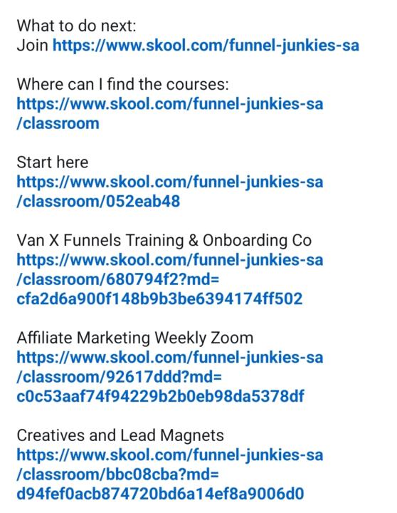 All the new Funnel Junkies