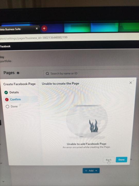 Stuck at page creation stage 