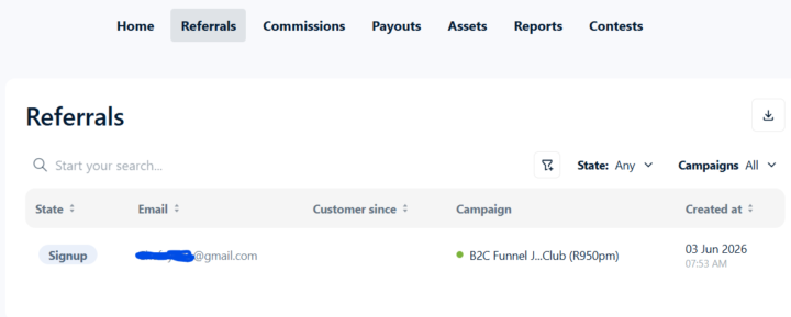 Referral on FirstPromotor