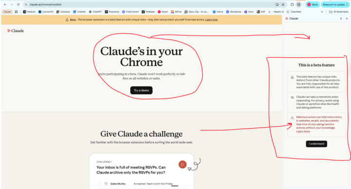 The Claude Extension for Chrome!