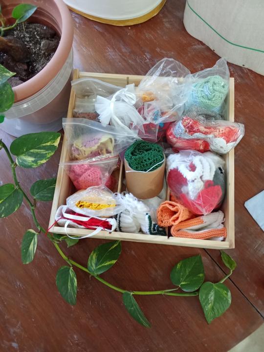 How do we keep our WIP in our small crochet spaces?