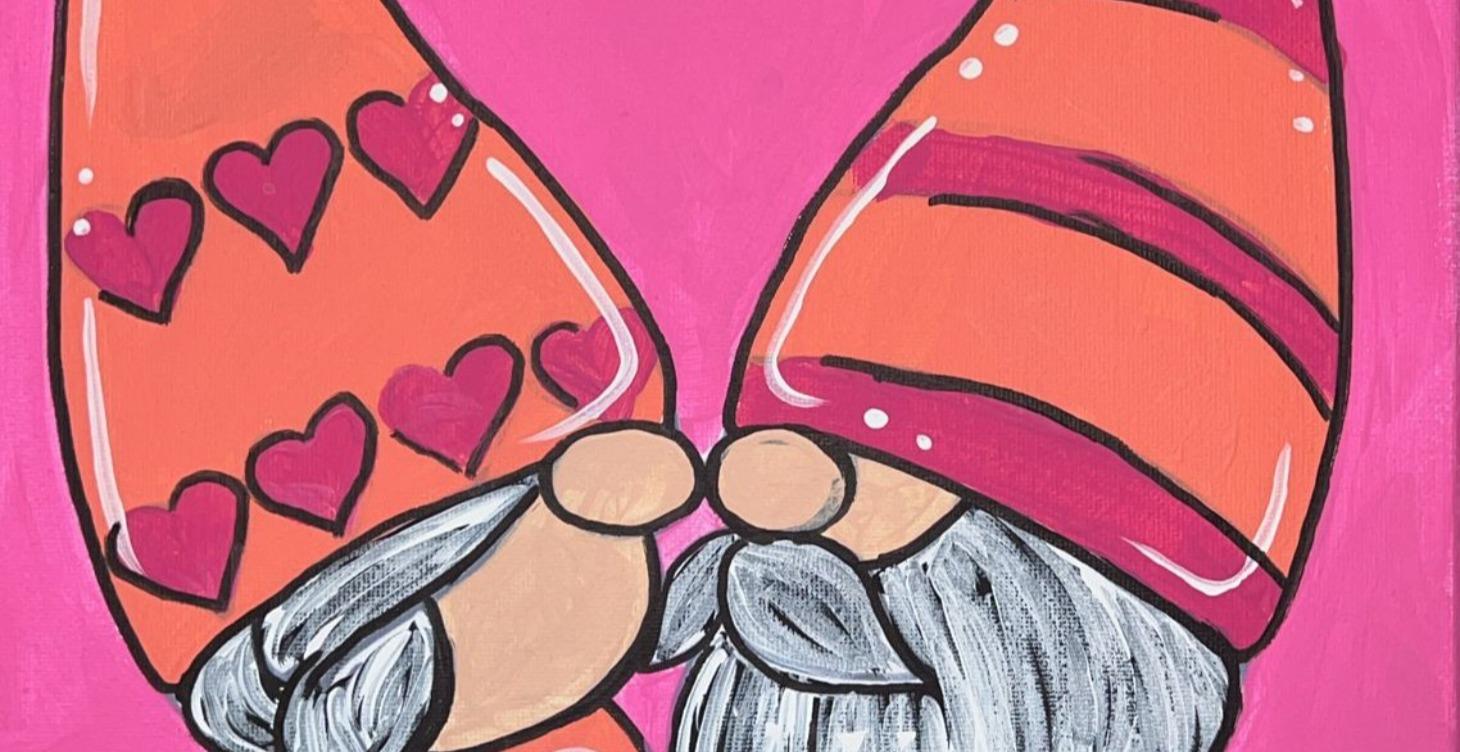 Gnome Kissing Couple