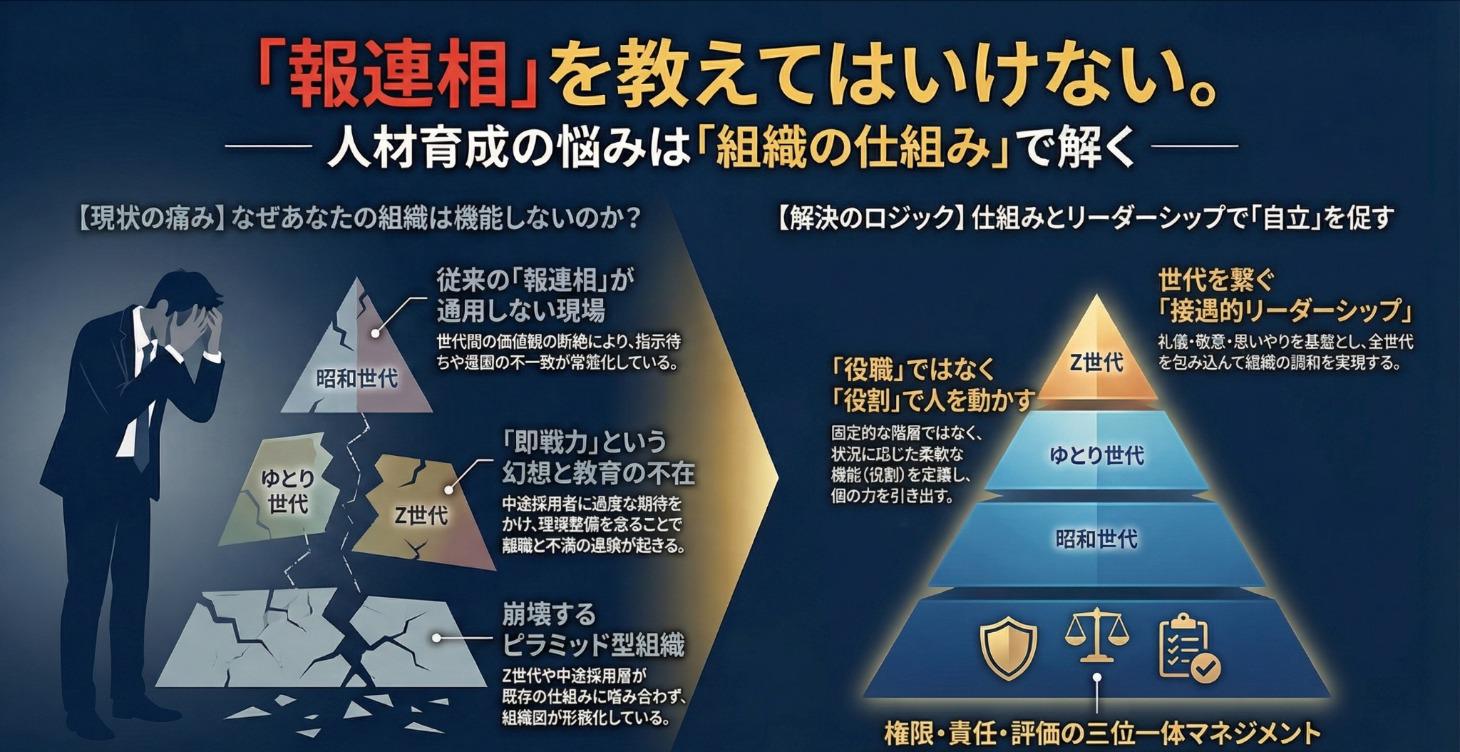 （人材育成）自立型人材の育て方「報連相」を教えてはいけない。