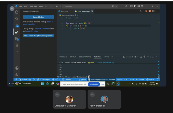 Great Coding Session for Open Office Hours