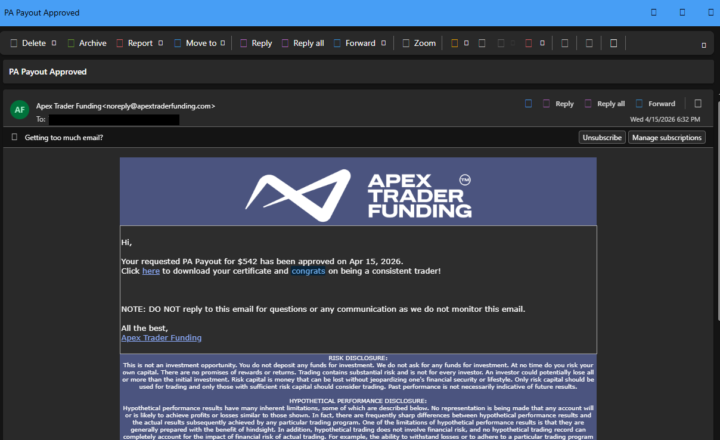 Got apex payout approved today