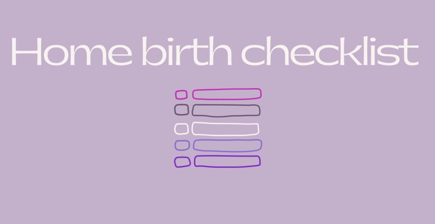 Home birth checklist