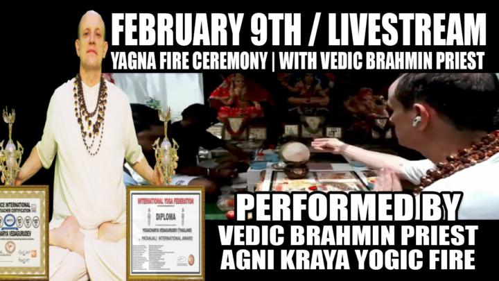 🕉️ LIVE Vedic Fire Ceremony (Agni Yajña) | With Vedic Brahmin Priest 🔥 Monday February 9th 8AM EST