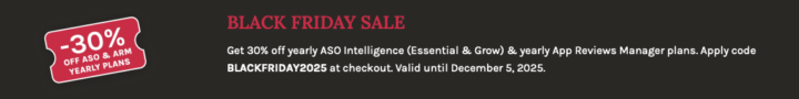 AppTweak is having a Black Friday Sale