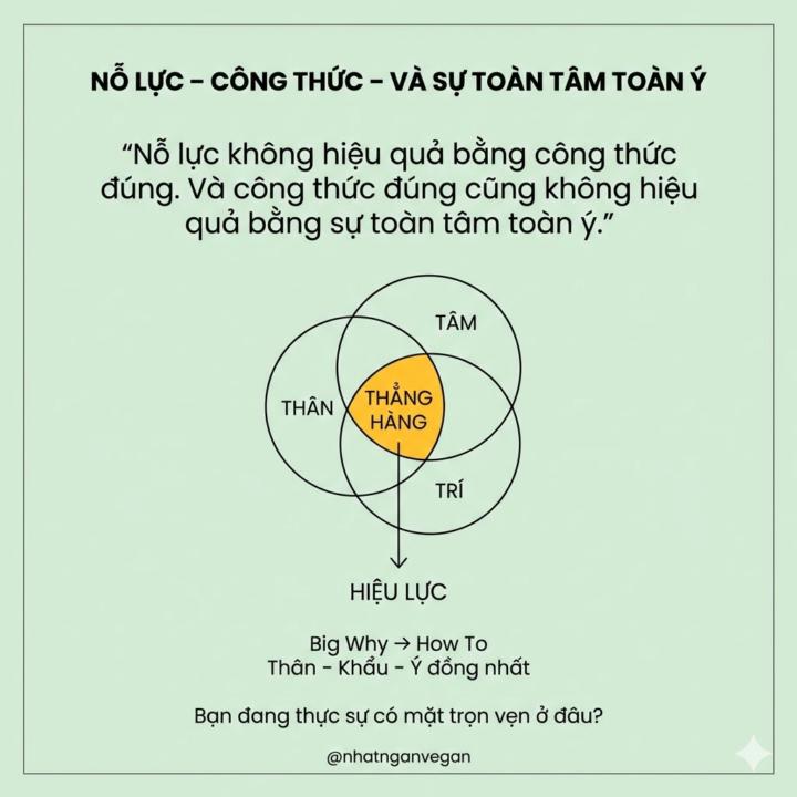NỖ LỰC – CÔNG THỨC – VÀ SỰ TOÀN TÂM TOÀN Ý
