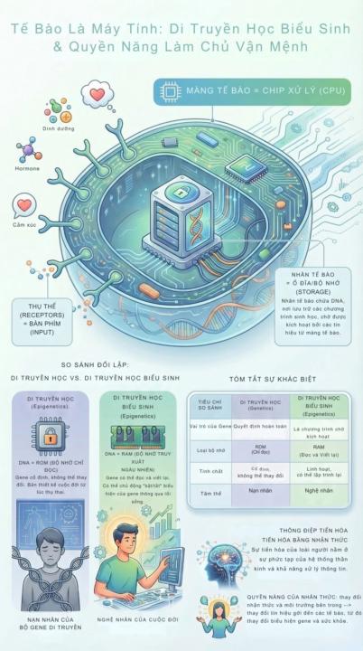 Di truyền học (genetic) và di truyền học biểu sinh (epigenetics) - bạn nghe qua chưa?