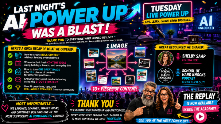🚀 LAST NIGHT'S LIVE AI POWER UP WAS A BLAST!