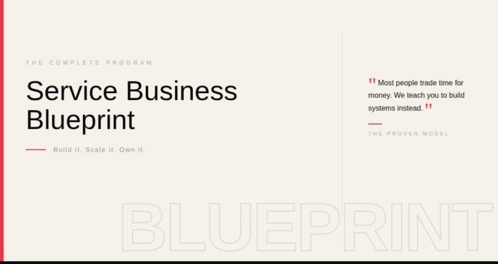 Service Business Blueprint