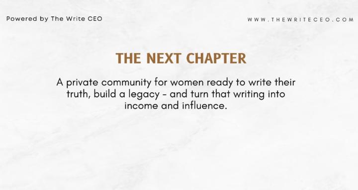 The Next Chapter