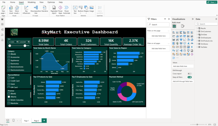 Power BI Training, my first Dashboard